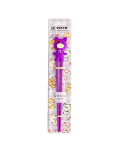 BAGUETTE ENFANT COCHON FILLE VIOLET TOKYO DESIGN 1PAIRE