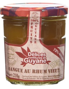 CONFITURE MANGUE RHUM VIEUX DELICES GUYANNE 210G