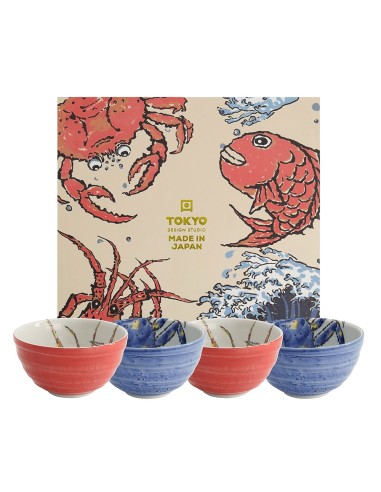 BOL POISSON/CREVETTE EBI ROUGE TOKYO DESIGN 950ML