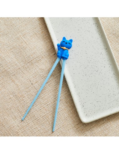 BAGUETTE ENFANT CHAT BLEU TOKYO DESIGN 1PAIRE