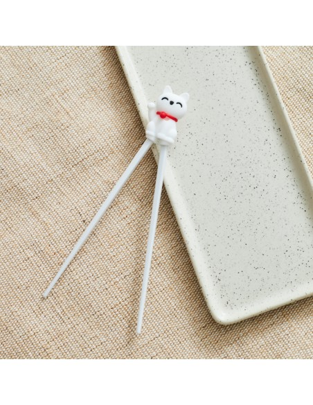 BAGUETTE ENFANT CHAT BLANC TOKYO DESIGN 1PAIRE