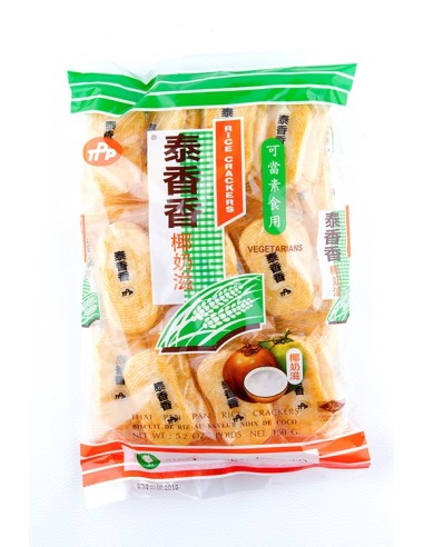 CRACKERS DE RIZ COCO THAI PAN DAN 150G