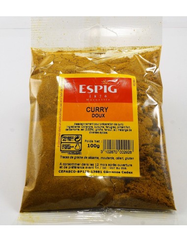 POUDRE CURRY DOUX ESPIG 250G