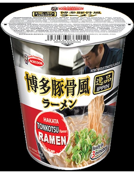 NOUILLE TONKOTSU IPPIN MISO RAMEN  CUP ACECOOK 73G*12/CT