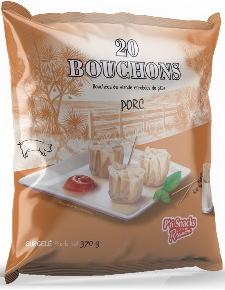 BOUCHONS PORC P'TI SNACKS REUNION 370G 20P