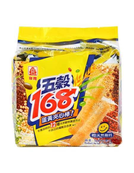 BISCUIT MELANGE GRAIN CORN ALGUE ROLL 168 PEI TIEN 180G