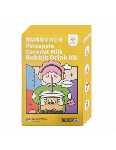 KIT BUBBLE TEA ANANAS TOKIMEKI 255G