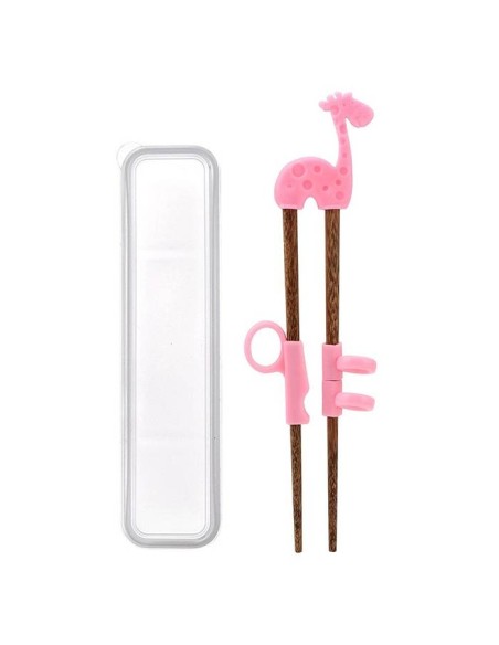 BAGUETTE A/EMBOUT DOIGT GIRAFE ROSE TOKYO DESIGN 1 PAIRE