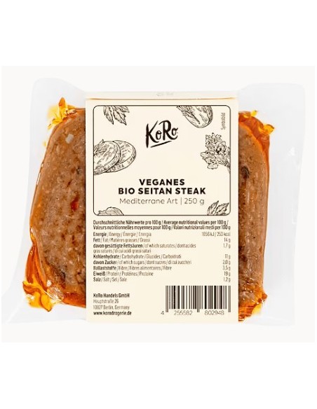 BIO VEGAN SEITAN STEAK NATURE KORO 250 G