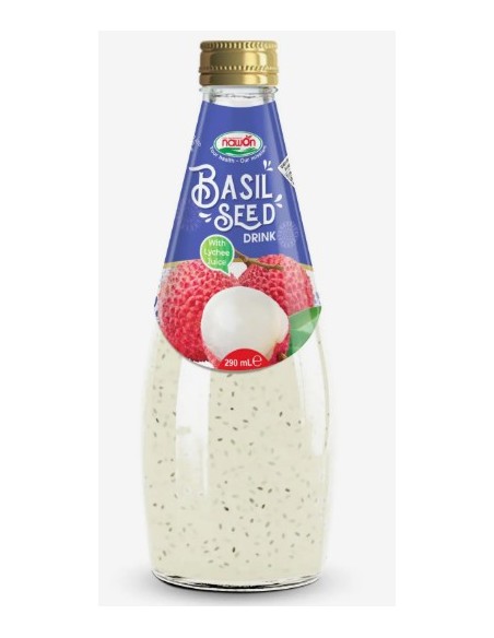 BOISSON GRAIN BASILIC LITCHI NAWON 290ML*24/CT