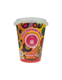 BUBBLE TEA POPPING BOBA LITCHI MANGE CUP 350ML