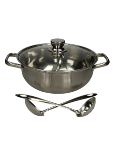 MARMITE FONDUE COUVERCLE VERRE 28CM 1 PC