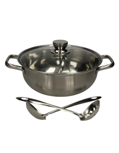 MARMITE FONDUE COUVERCLE VERRE 28CM 1 PC