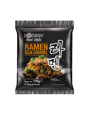 NOUILLE RAMEN SOJA CARAMEL KOREAN 170G