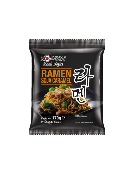 NOUILLE RAMEN SOJA CARAMEL KOREAN 170G
