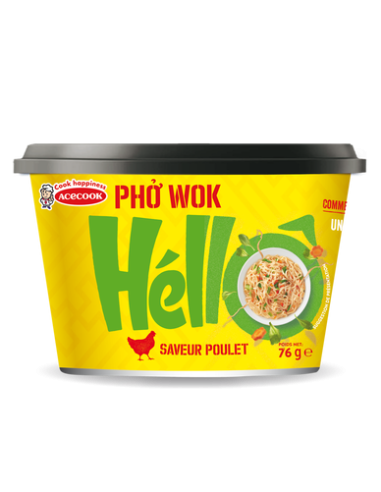 NOUILLE SAUTE A.POULET PHO WOK ACECOOK 76G