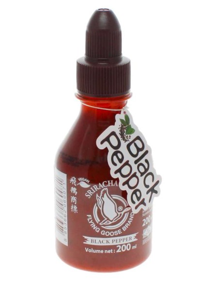 SAUCE SRIRSAUCE SRIRA POIVRE NOIR F.GOOSE 200MLA POIVRE NOIR F.GOOSE 200ML