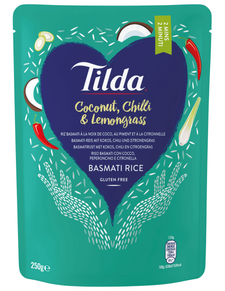 RIZ BASMATI COCO CITRONNELLE PRET A CONSOMER TILDA 250G