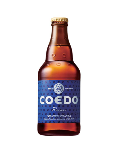 BIERE BLONDE ARTISANALE JAPONAIS COEDO RURI 5%VOL 33CL*24/CT