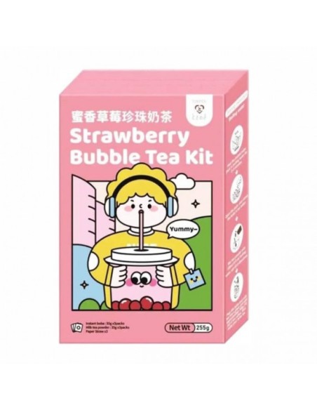 KIT BUBBLE TEA TOKEMI FRAISE 255G