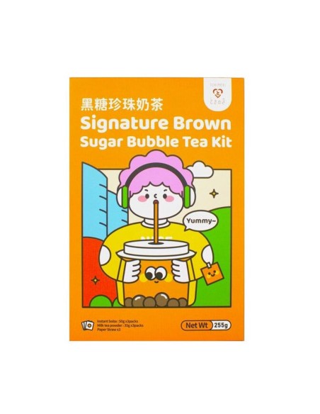 KIT BUBBLE TEA TOKEMI SUCRE BRUN 255G