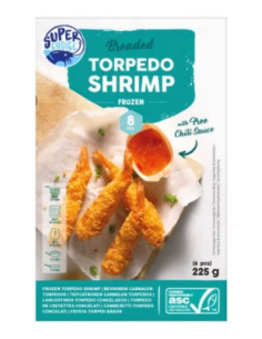 CREVETTE TORPEDO BUTTERFLY SUPER CHOICE 225G*10/CT