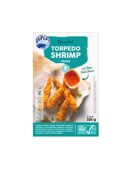 CREVETTE TORPEDO BUTTERFLY SUPER CHOICE 225G*10/CT