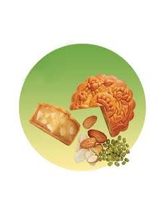 GATEAU LUNE VEGAN DAU XANH HANH NHAN KINH DO 150G