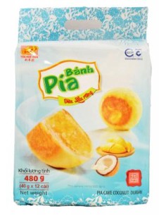 GATEAU BANH PIA DURIAN COCO 480G
