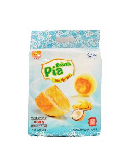 GATEAU BANH PIA DURIAN COCO 480G