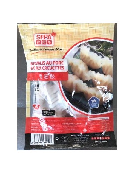 RAVIOLIS PORC CREVETTE SFPA 20P