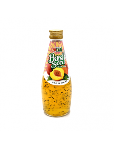JUS PECHE GRAIN BASILIC VINUT 290ML*24/CT
