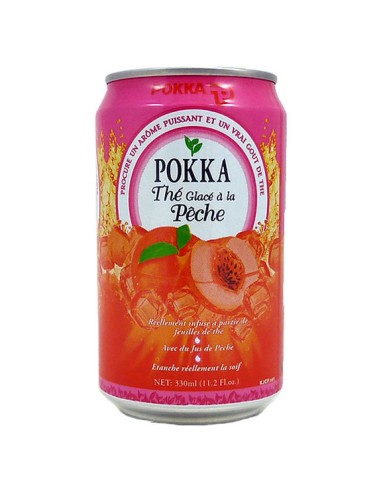 BOISSON THE PECHE POKKA 300ML*24/CT