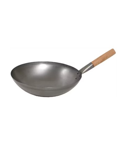 WOK AVEC POIGNEE EN BOIS 33CM