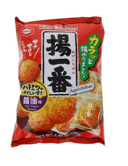 CRACKERS RIZ FRITS SAUCE SOJA KAMEDA 138G