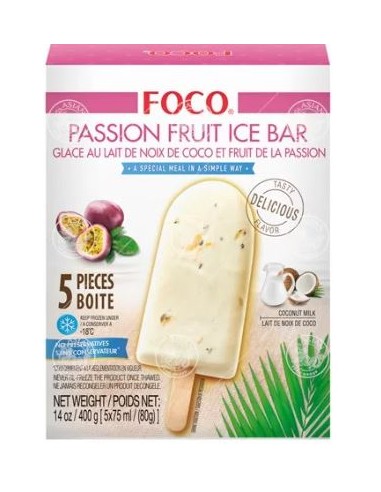 GLACE COCO FRUIT DE LA PASSION FOCO 80G*5P/BOITE