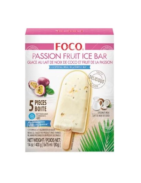 GLACE COCO FRUIT DE LA PASSION FOCO 80G*5P/BOITE