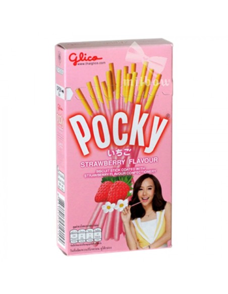 BISCUIT POCKY CHOCOLAT FRAISE GLICO 45G