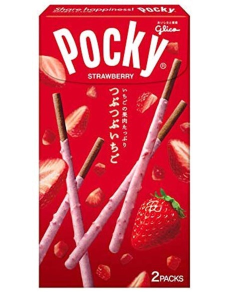 BISCUIT POCKY CHOCOLAT FRAISE GLICO 110G