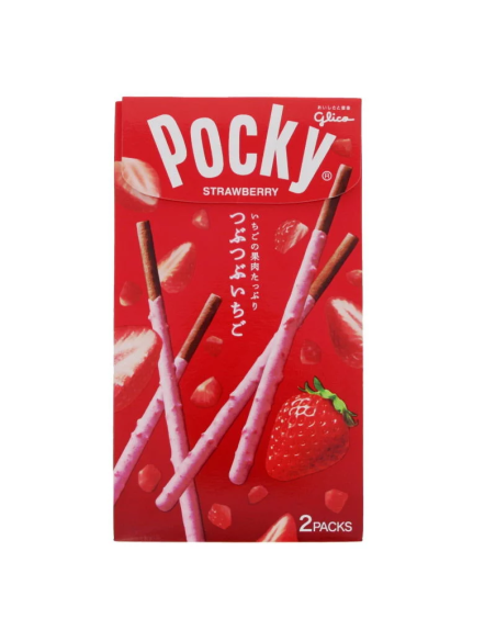 BISCUIT POCKY CHOCOLAT FRAISE GLICO 55G