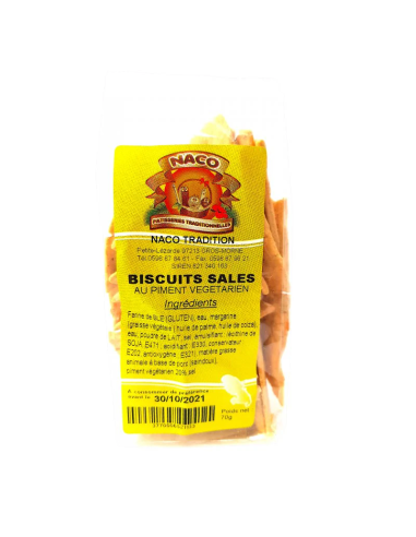 BISCUIT SALE PIMENT VEGETARIEN NACO 70G