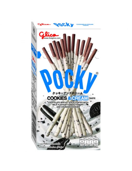 BISCUIT POCKY COOKIES et CREME GLICO 36G