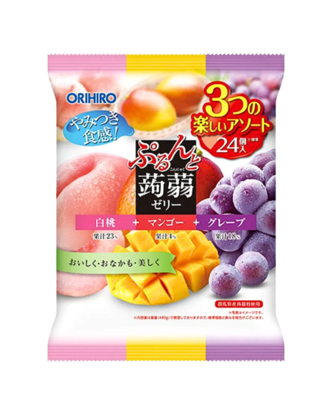 BONBON PRUNE KONJAC JELLY PECHE RAISIN ORIHIRO 260G