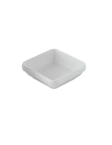 ASSIETTE CARRE CERAMIQUE NEIGE 10,5CM