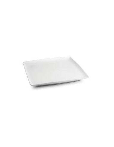 ASSIETTE CARRE CERAMIQUE NEIGE 12,5CM