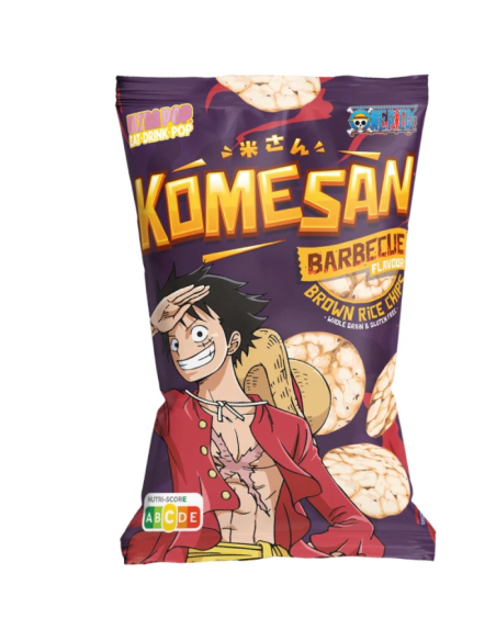 CHIPS RIZ BRUN BBQ KOMESAN ONE PIECE 60G