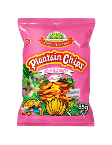 CHIPS BANANE PLANTAIN SUCRE T.GOURMET 85G