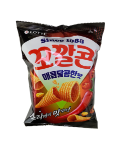 CHIPS MAIS SWEET et SPICY POPPING LOTTE 72G