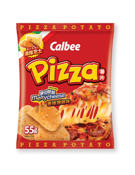 CHIPS POTATO EPICE PIZZA CALBEE 55G