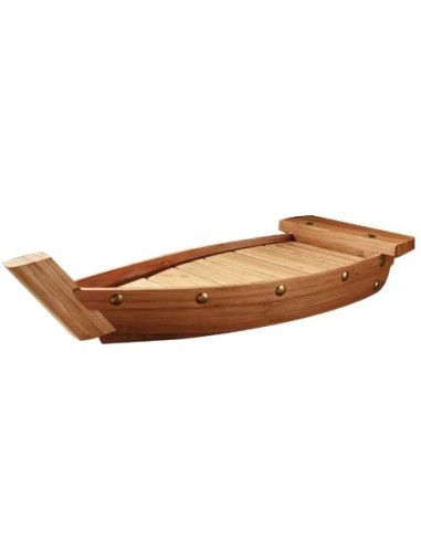 BATEAU SUSHI EN BOIS 42X16CM